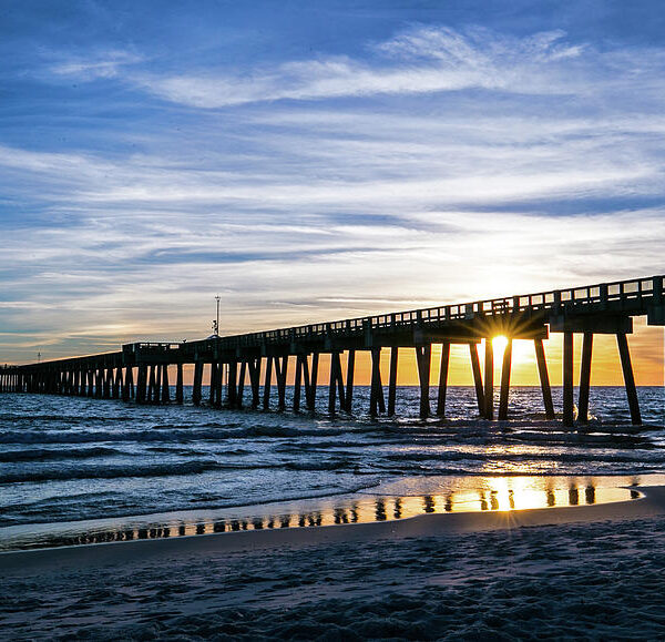 Image of Sunset behind Panama City Beach pier